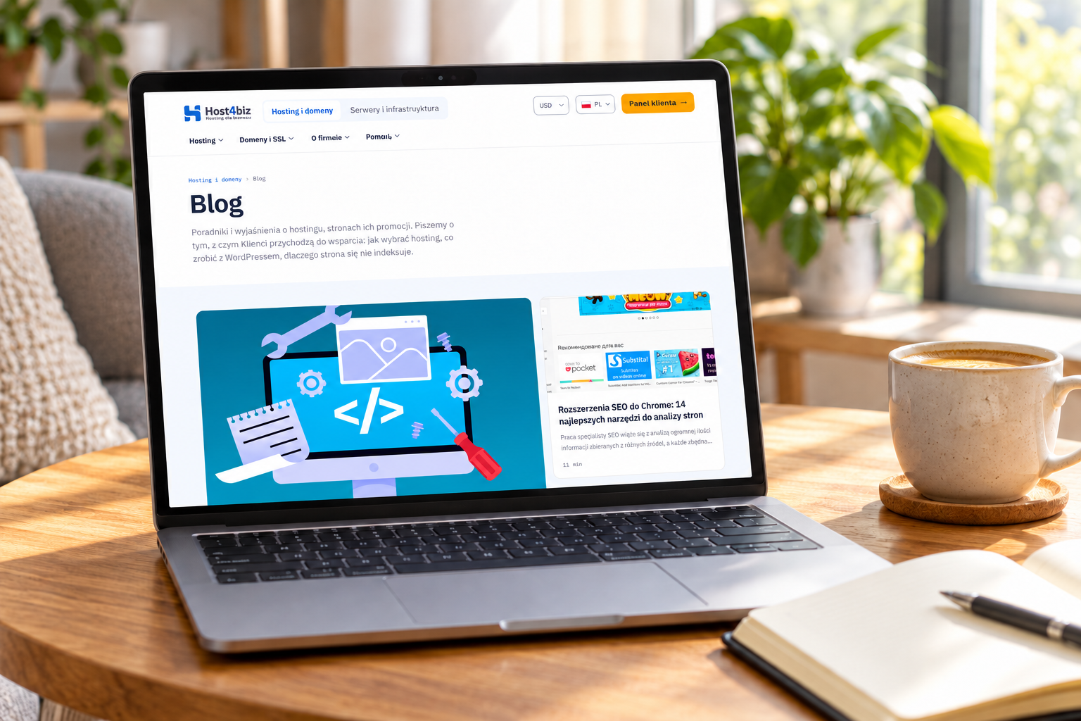 Nowy widok wpisów na blogu Host4Biz