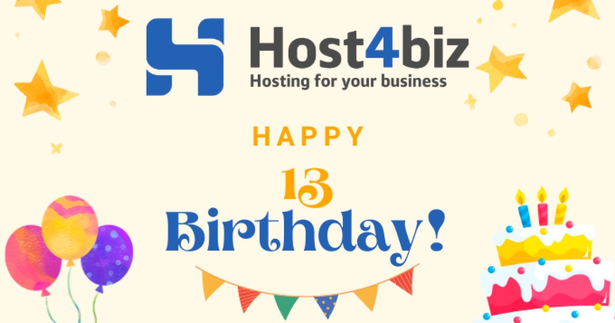 День Народження Host4Biz. Нам 13 років!