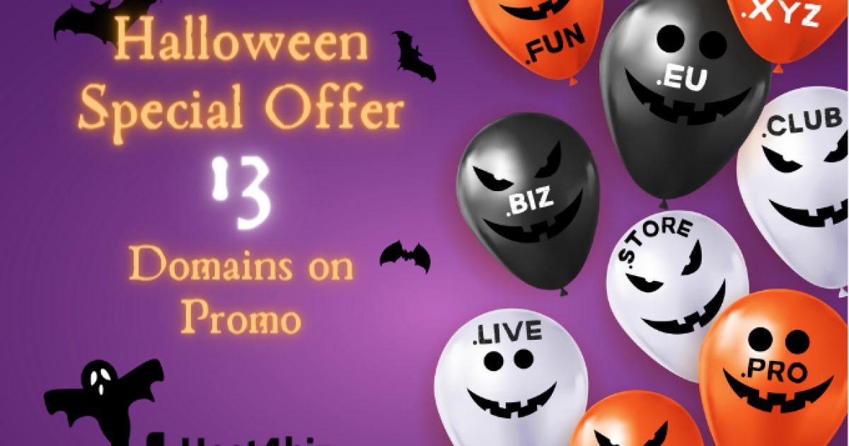 13 discounted domains for Halloween