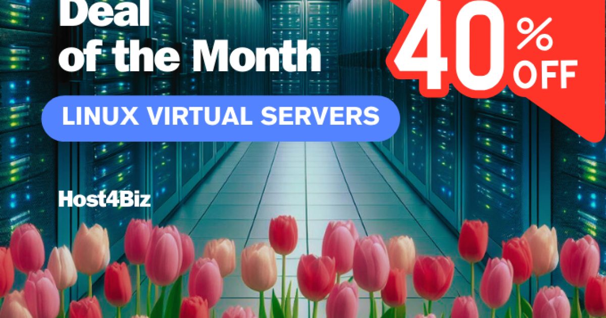 April promotion: 40% discount on Linux VPS