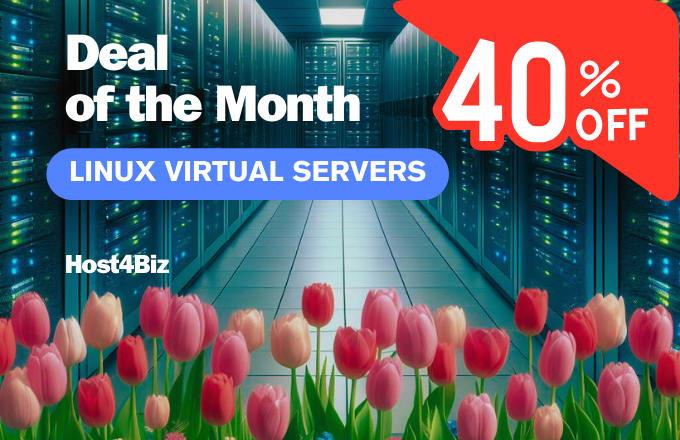 April promotion: 40% discount on Linux VPS